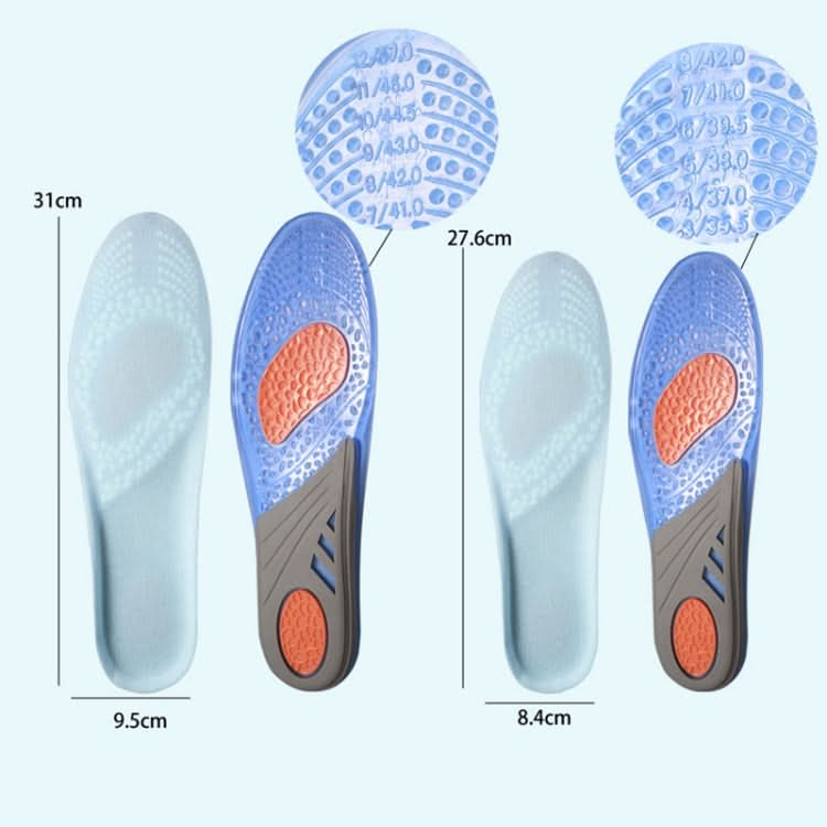 TPE GEL Sports Insole Shock-absorbing Sweat-absorbing Running Insole Reluova