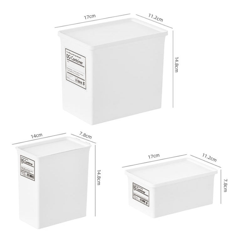 Moisture-proof and Dust-proof Washing Powder Storage Box With Label and Cover, Style: Wide