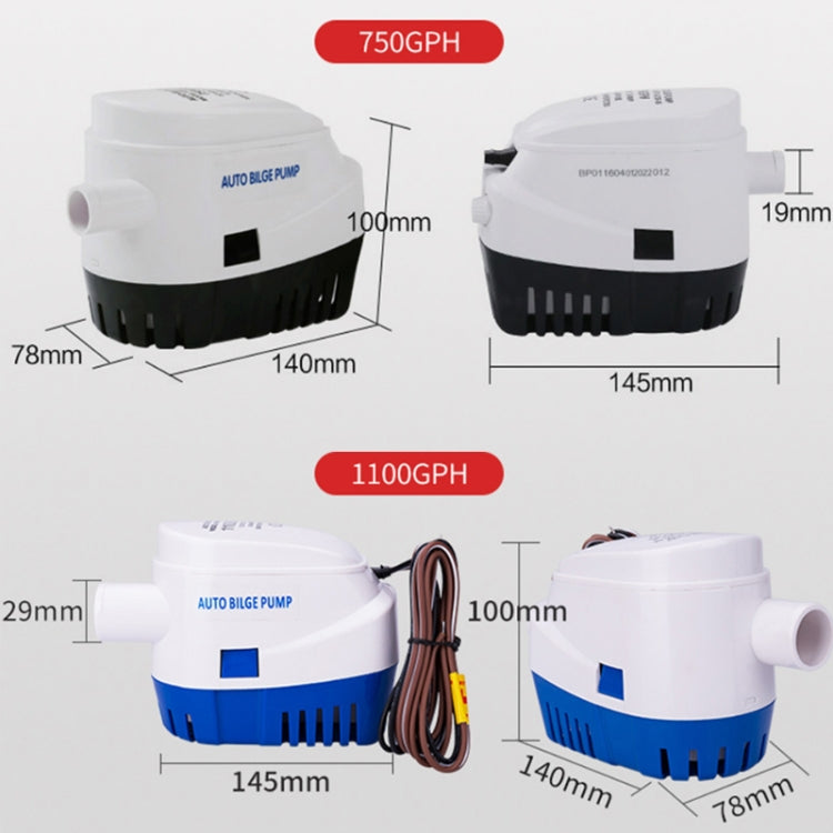 Automatic Bilge Pump Submersible Water Electric Pump For Yacht Marine Boat