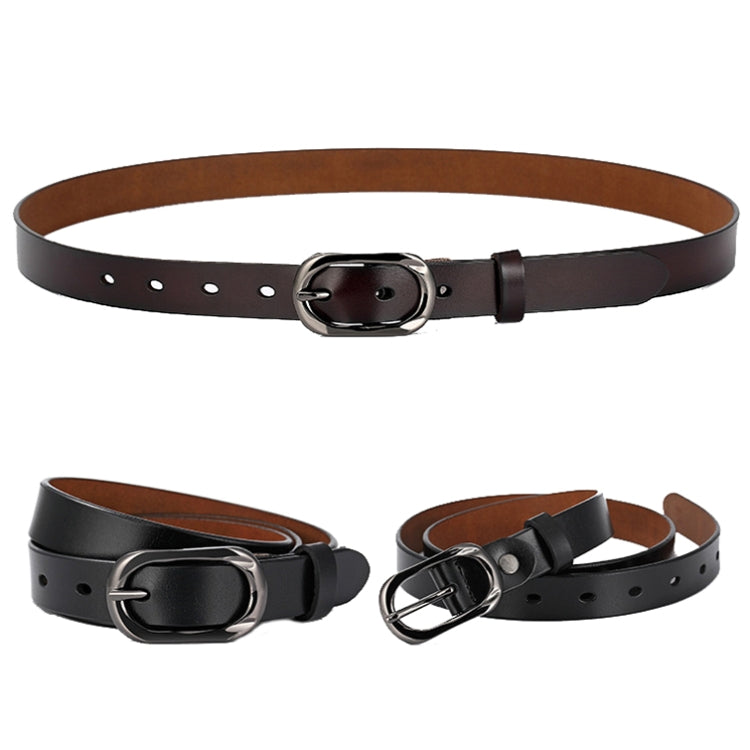 ZK--052 Soft and Wear-resistant Fine Cowhide Belt with Pin Buckle, Length: Reluova