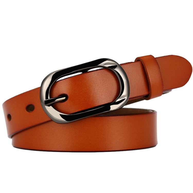 ZK--052 Soft and Wear-resistant Fine Cowhide Belt with Pin Buckle, Length: Reluova