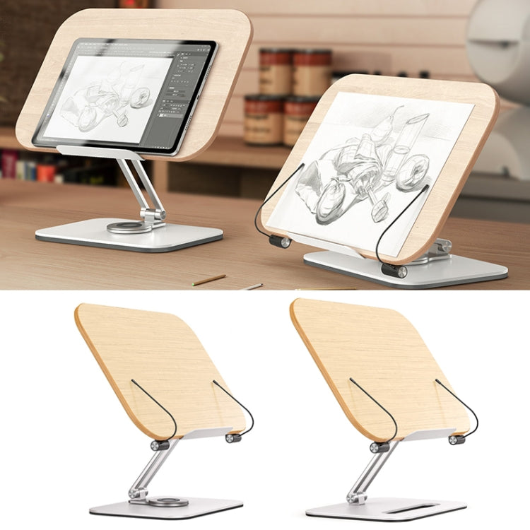 Reading Bookshelf Desktop 360-degree Rotation Multi-function Liftable Tablet Bracket