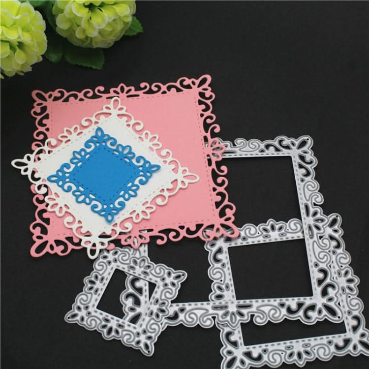 Square Lace Metal Hand Scrapbooking Embossing Cutting Die Reluova