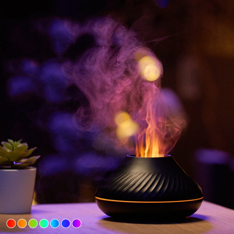 DQ705 Volcanic Flame Aroma Diffuser Essential Oil Lamp Air Humidifier with Color Night Light Reluova