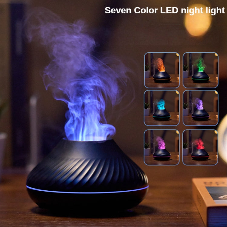 DQ705 Volcanic Flame Aroma Diffuser Essential Oil Lamp Air Humidifier with Color Night Light Reluova