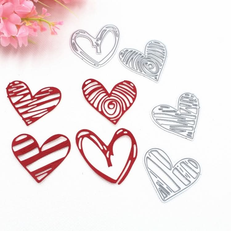 Heart Shaped Metal Embossed Paper Art Cutting Die Reluova