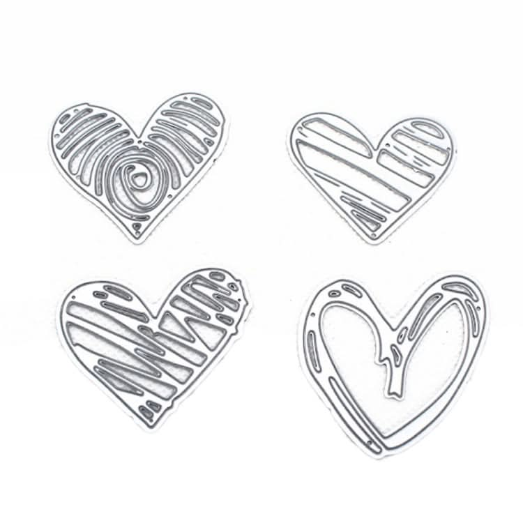 Heart Shaped Metal Embossed Paper Art Cutting Die