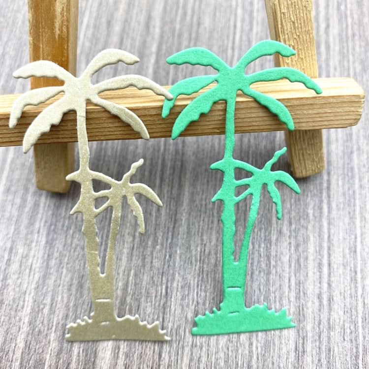 5 PCS Seaside Coconut Tree Handicraft Metal Embossing Cutting Die