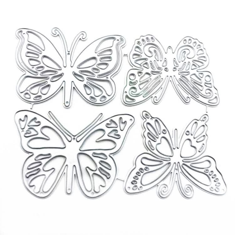 Four Butterflies Metal Embossing Cutting Die Hand Ledger Template Reluova