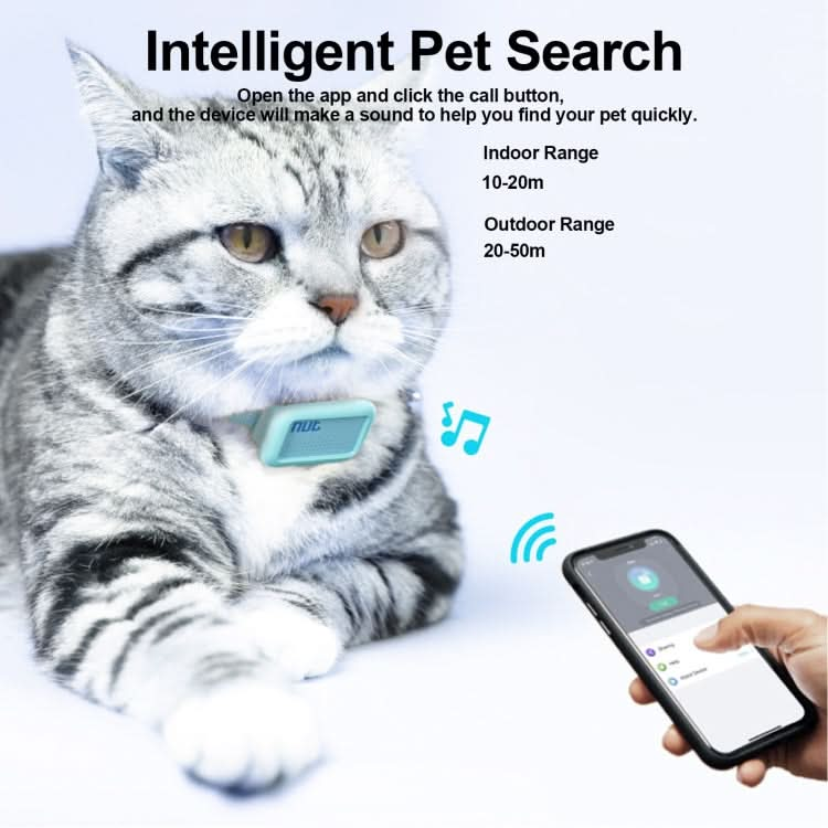 NUT Pet GPS BluetoothLocator Anti-lost Collar Dog Cat Smart Positioning Tracker - Reluova