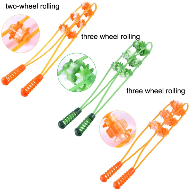 3PCS Plastic Back Puller Shoulder Waist Back Manual Roller Massager, Style:-Reluova