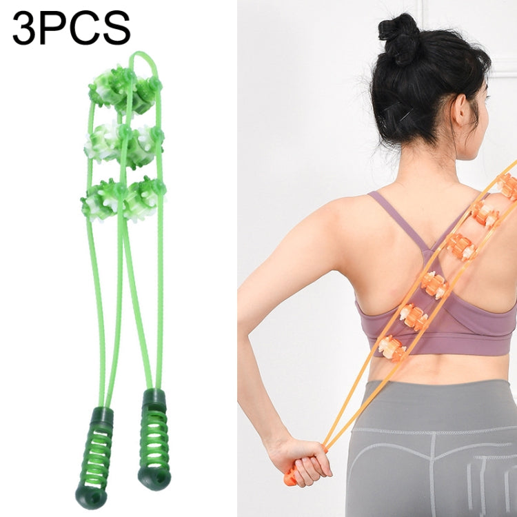 3PCS Plastic Back Puller Shoulder Waist Back Manual Roller Massager, Style: