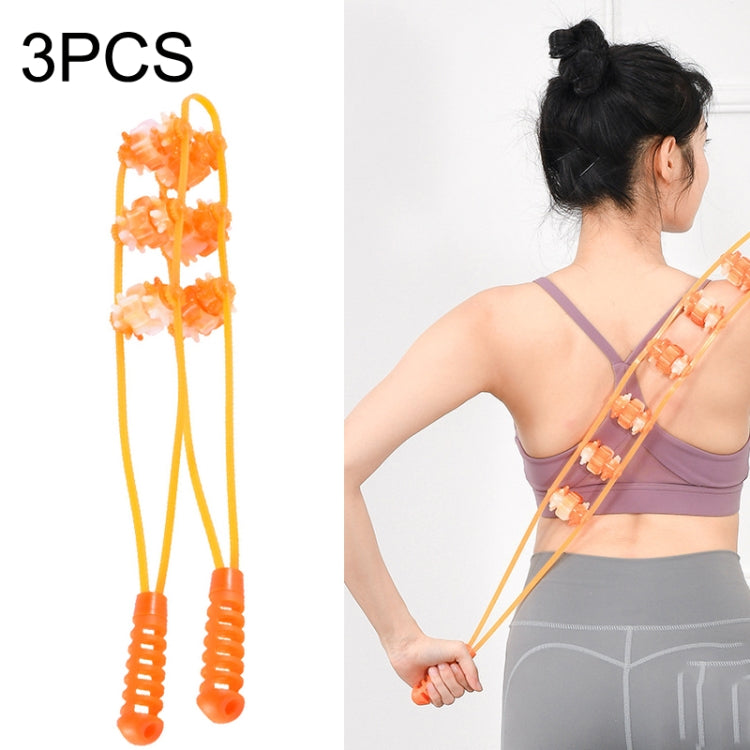 3PCS Plastic Back Puller Shoulder Waist Back Manual Roller Massager, Style: