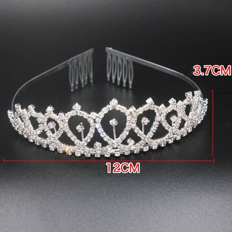 WM-02 Crystal Diamond Birthday Party Wedding Updo Crown, Color: Gold Queen Set1 Reluova