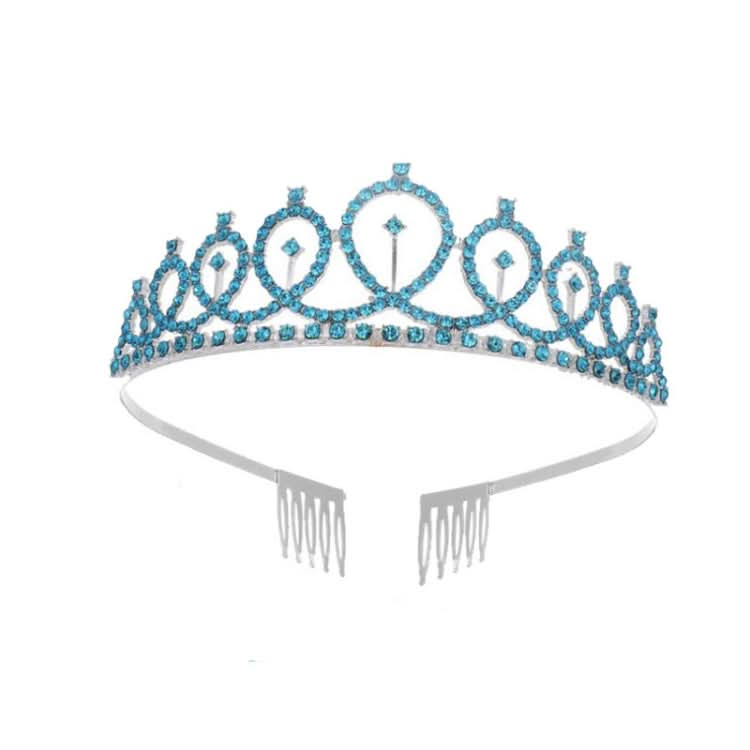 WM-02 Crystal Diamond Birthday Party Wedding Updo Crown, Color: Gold Queen Set1