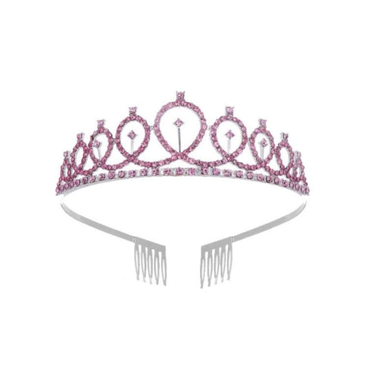 WM-02 Crystal Diamond Birthday Party Wedding Updo Crown, Color: Gold Queen Set1 Reluova