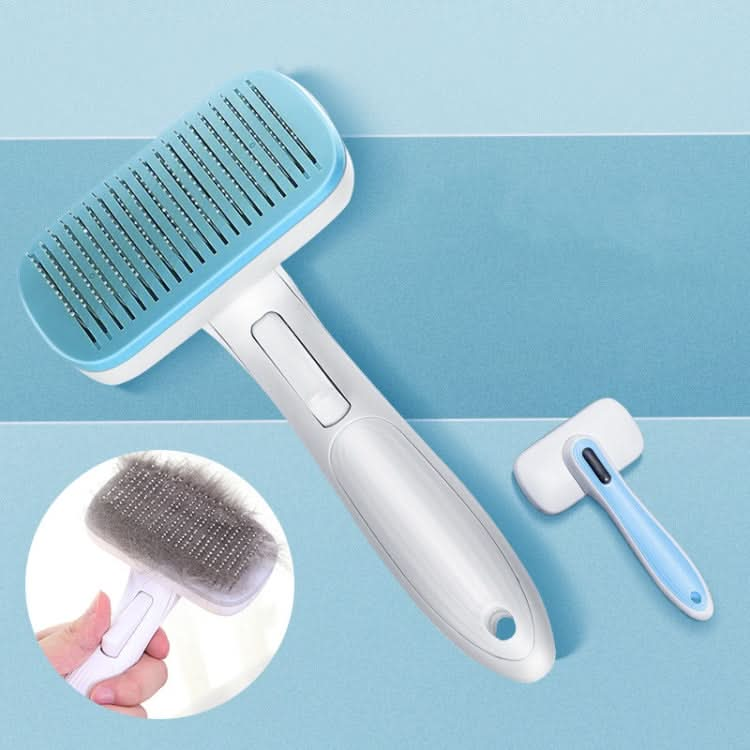 Pet Comb Cat Dog Hair Brush Hair Removal Tool, Style: Steel Needle (Pink) - Reluova