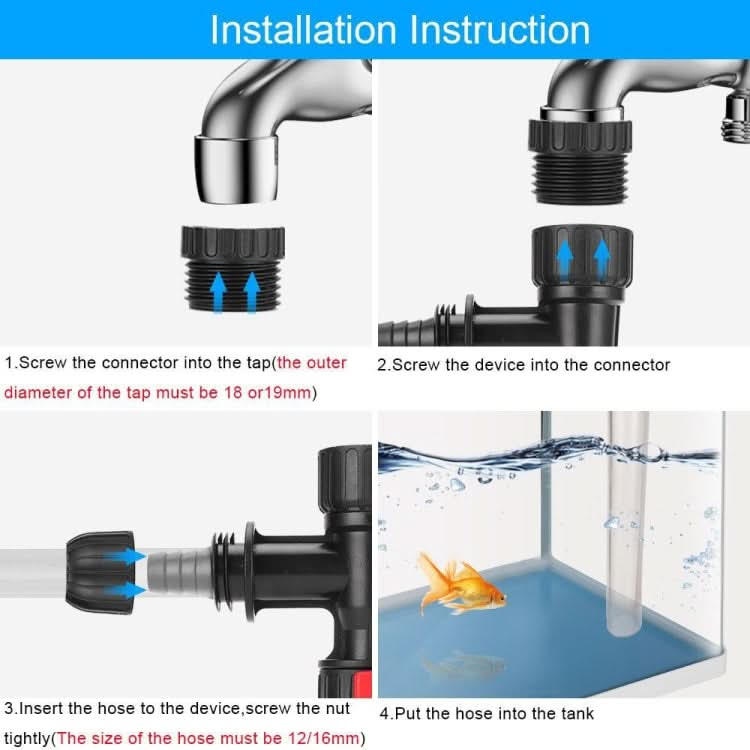 GYHS-03 Fish Tank Water Replacement Water Pumping Machine Faucet Type Water Changer - Reluova