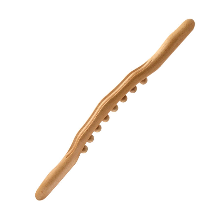 Eight-beaded Beech Wood Massage Stick Meridian Dredging Rolling Stick Reluova