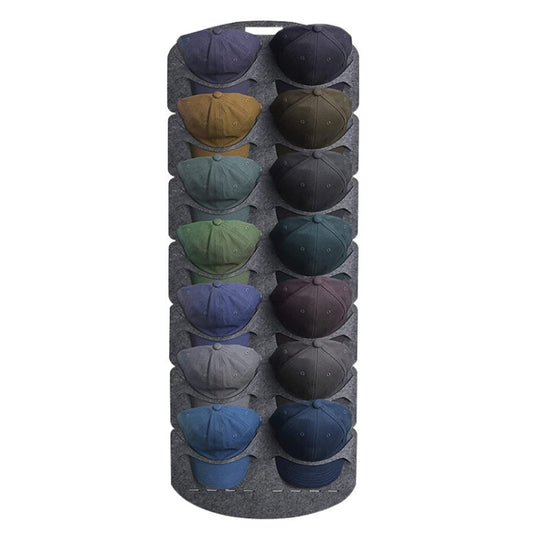 Felt Baseball Cap Display Stand Non-woven Hanging Storage Bag,Style: 7 Grids Single Row 3mm