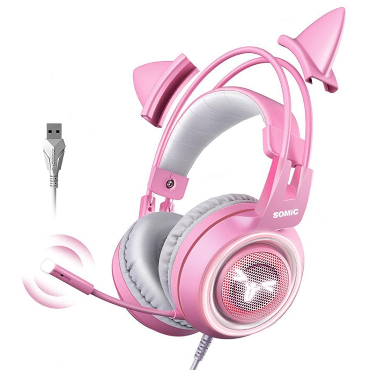 SOMIC G951PINK Head-mounted 7.1 Channel Anchor E-Sports Game Headset Wheat My Store