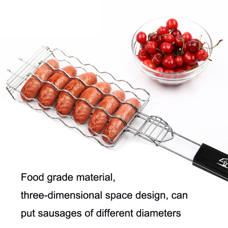 FOREST MASTER KW3008 Barbecue Sausage Stainless Steel Grill Mesh Outdoor Grill Barbecue Clip Reluova