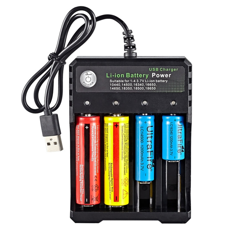 18650 4.2V Lithium Battery USB Independent 4 Slot Charger