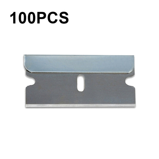 100 PCS A25 Car Film Mobile Phone Screen Auxiliary Tool Single Sided Stainless Steel Blade