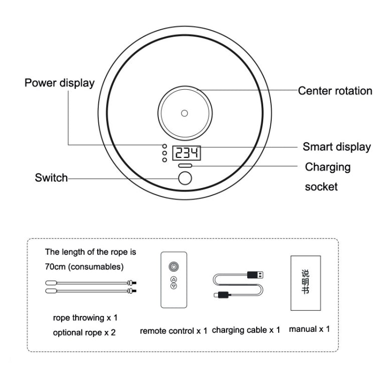 GD001 Cordless Remote Control Automatic Counting Multi-person Intelligent Skipping Machine Reluova