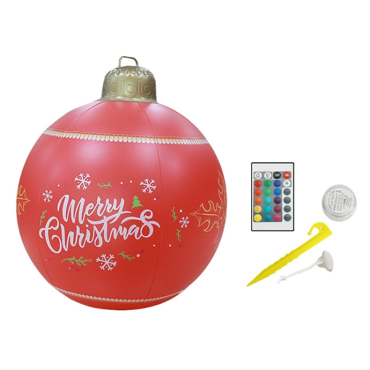 MT709 Inflatable Christmas Ball Yard LED Remote Control Glowing Ball Christmas Ornament, Style: