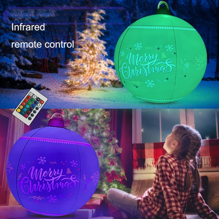 MT709 Inflatable Christmas Ball Yard LED Remote Control Glowing Ball Christmas Ornament, Style: