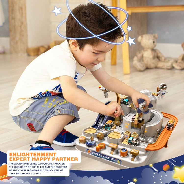 Space Rocket Rail Car Train Track Toys for Kids  Mechanical Adventure ,Style: