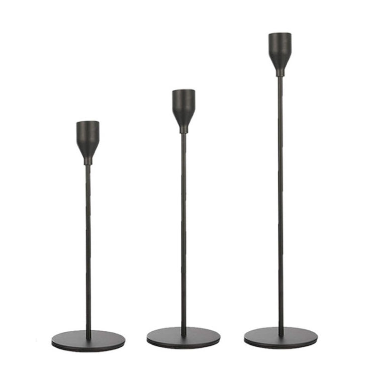 3 PCS / Set Home Decoration Wedding Wrought Iron Candle Holder, Style:-Reluova