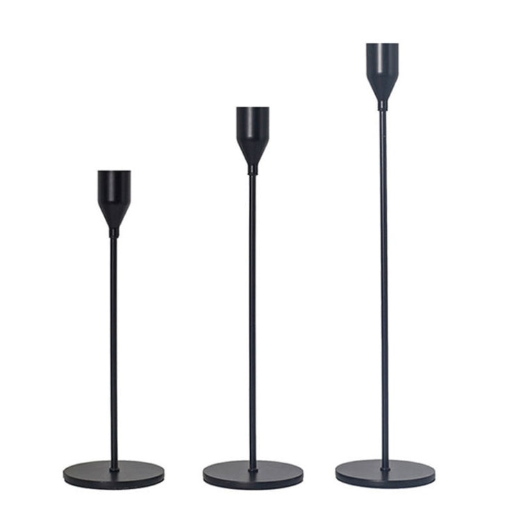 3 PCS / Set Home Decoration Wedding Wrought Iron Candle Holder, Style:-Reluova