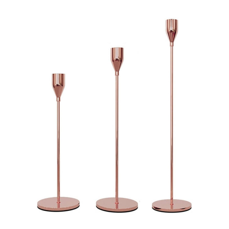 3 PCS / Set Home Decoration Wedding Wrought Iron Candle Holder, Style:-Reluova