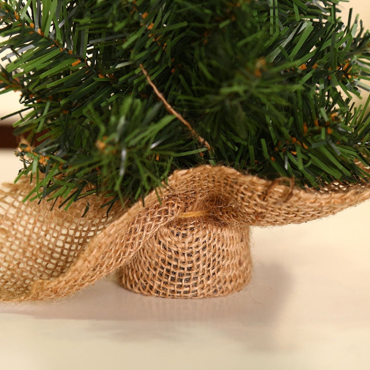 Hemp Bottom Mini Christmas Tree Shopping Mall Window Desktop Decoration, Size: