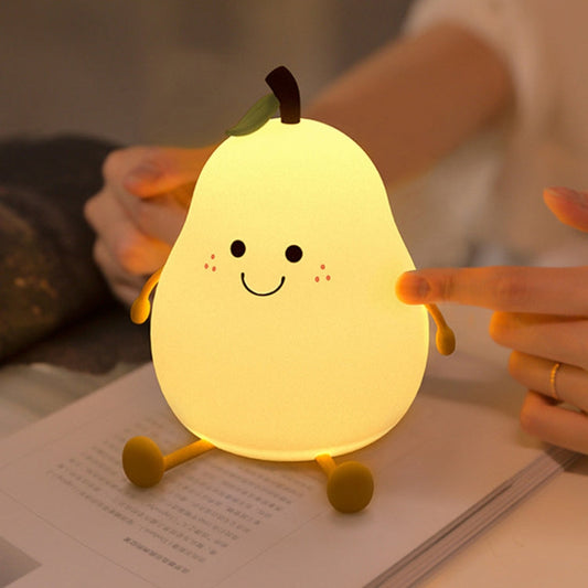 L40 Home Pear Night Light Love Silicone Sleeping Lamp My Store