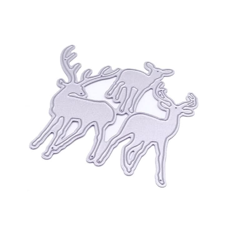 Three Christmas Deer Carbon Steel Embossing Cutting Dies