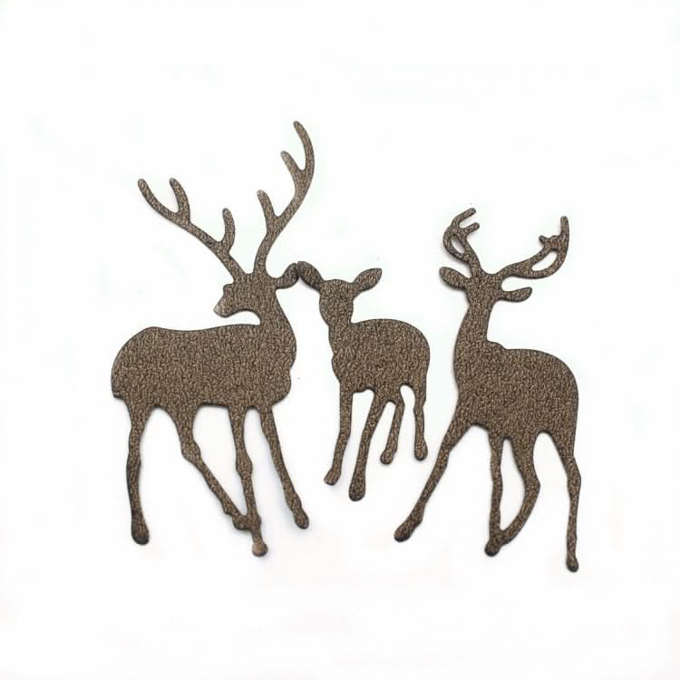 Three Christmas Deer Carbon Steel Embossing Cutting Dies Reluova