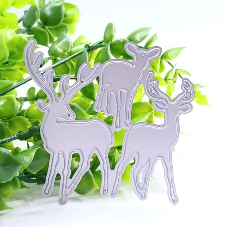 Three Christmas Deer Carbon Steel Embossing Cutting Dies Reluova