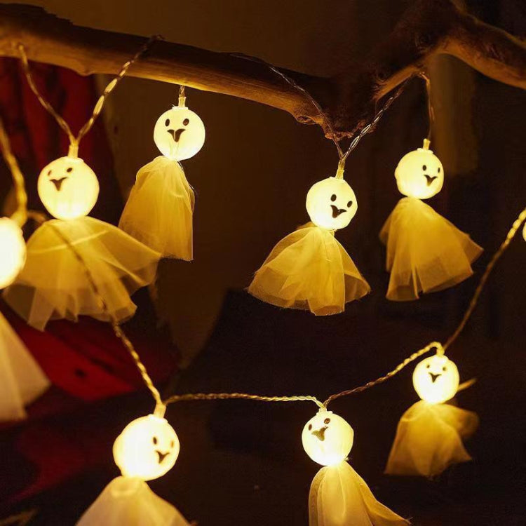 LED Halloween Decoration Luminous Cloth Ghost Ornament String Light