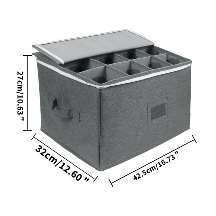 Collapsible Goblet Storage Box With Lid