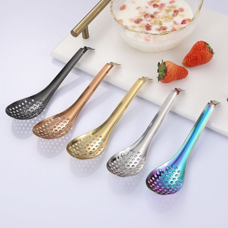 2 PCS 304 Stainless Steel Small Caviar Colander Molecular Cooking Spoon-Reluova