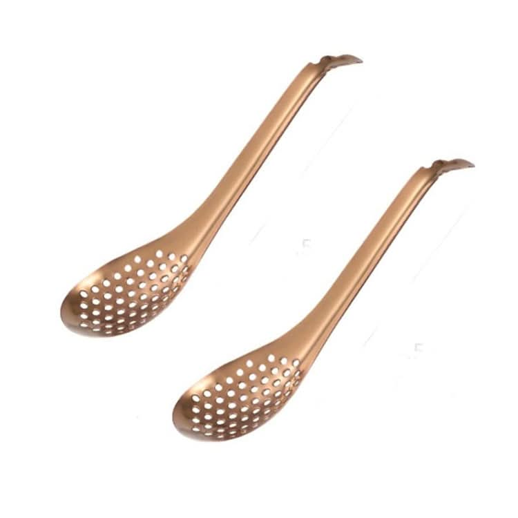 2 PCS 304 Stainless Steel Small Caviar Colander Molecular Cooking Spoon-Reluova