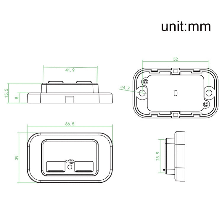 3.1A Punch-Free Automatic Spring Cover RV Bus Modified Car Charger Dual USB Car Charger-Reluova