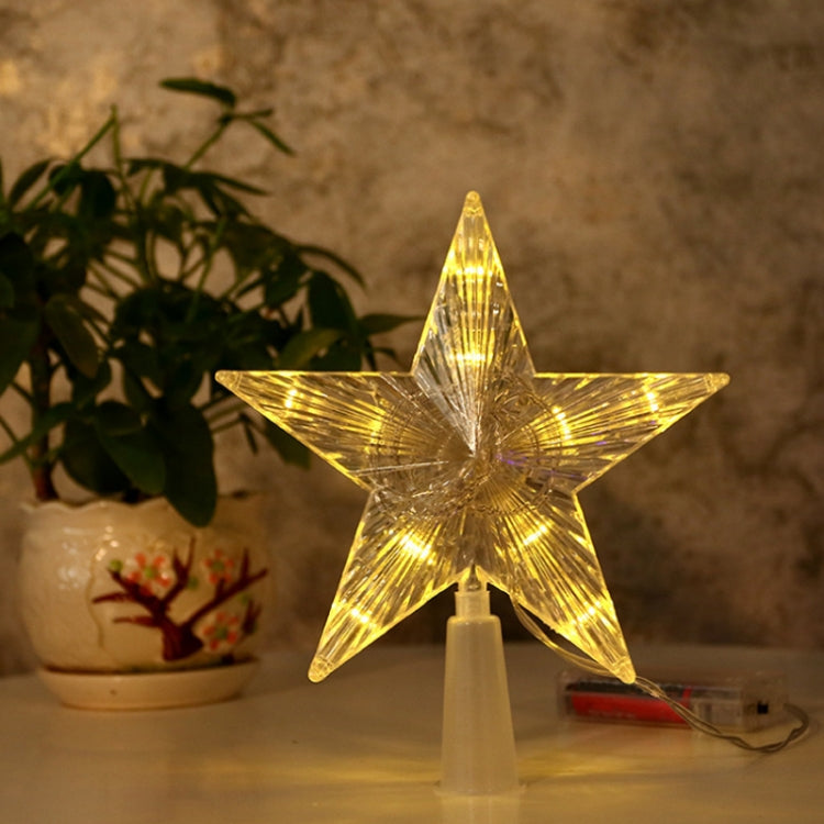 Christmas Tree Top Light LED Glowing Star Lights, Size: