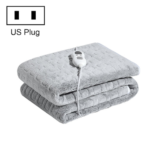 100W  Flannel Electric Heating Blanket With Thermostat Timer Switch,Style: