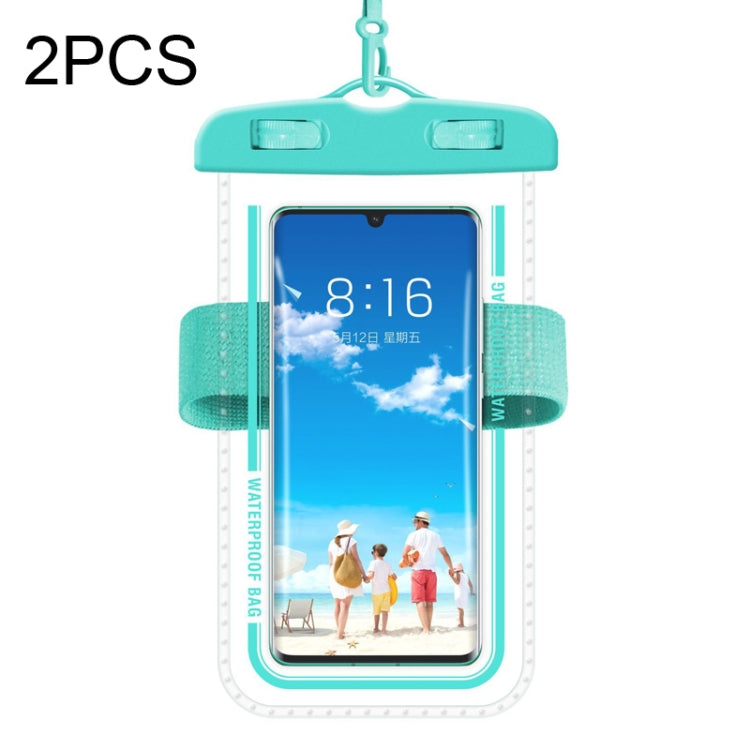 2 PCS Armband Style Transparent Waterproof Cell Phone Case Swimming Cell Phone Bag-Reluova