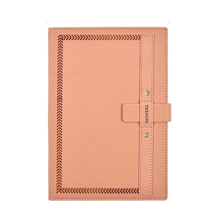 PU Leather Matte Cover Embossed Insert Buckle Notebook