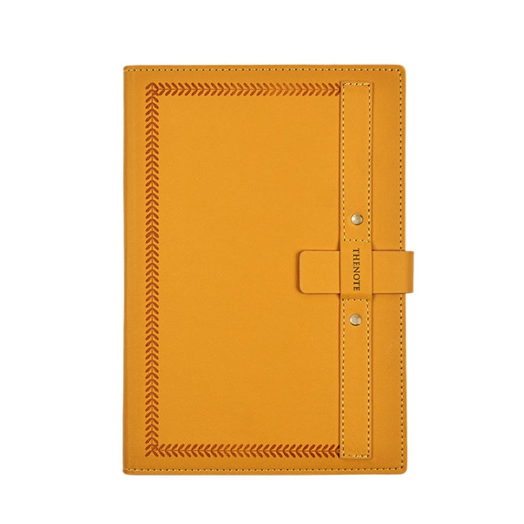 PU Leather Matte Cover Embossed Insert Buckle Notebook